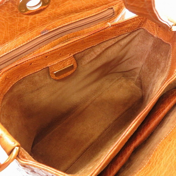 Gucci Ostrich Handbag Brown - Picture 6 of 10